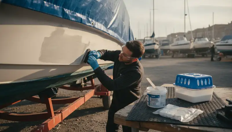 GFK-Schäden am Boot beheben