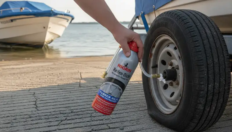 Reifenpannenspray: Nothelfer für den Boots-Trailer