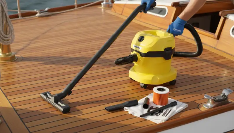 Teakholz auf dem Boot pflegen